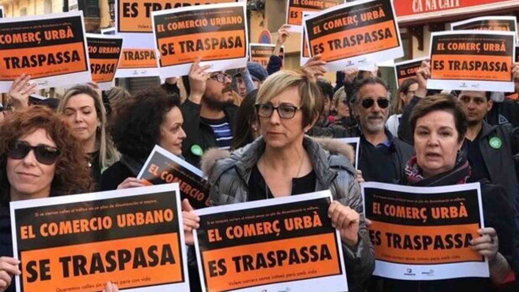 Protesta de los comerciantes de Palma contra la política del gobierno municipal de Palma.