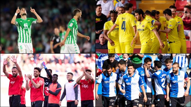 Betis, Villarreal, Mallorca y Alavés, cuatro de los equipos que se juegan mucho en esta jornada 37. (Getty)