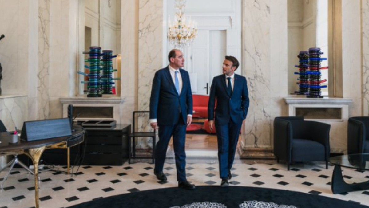 Jean Castex y Emmanuel Macron.