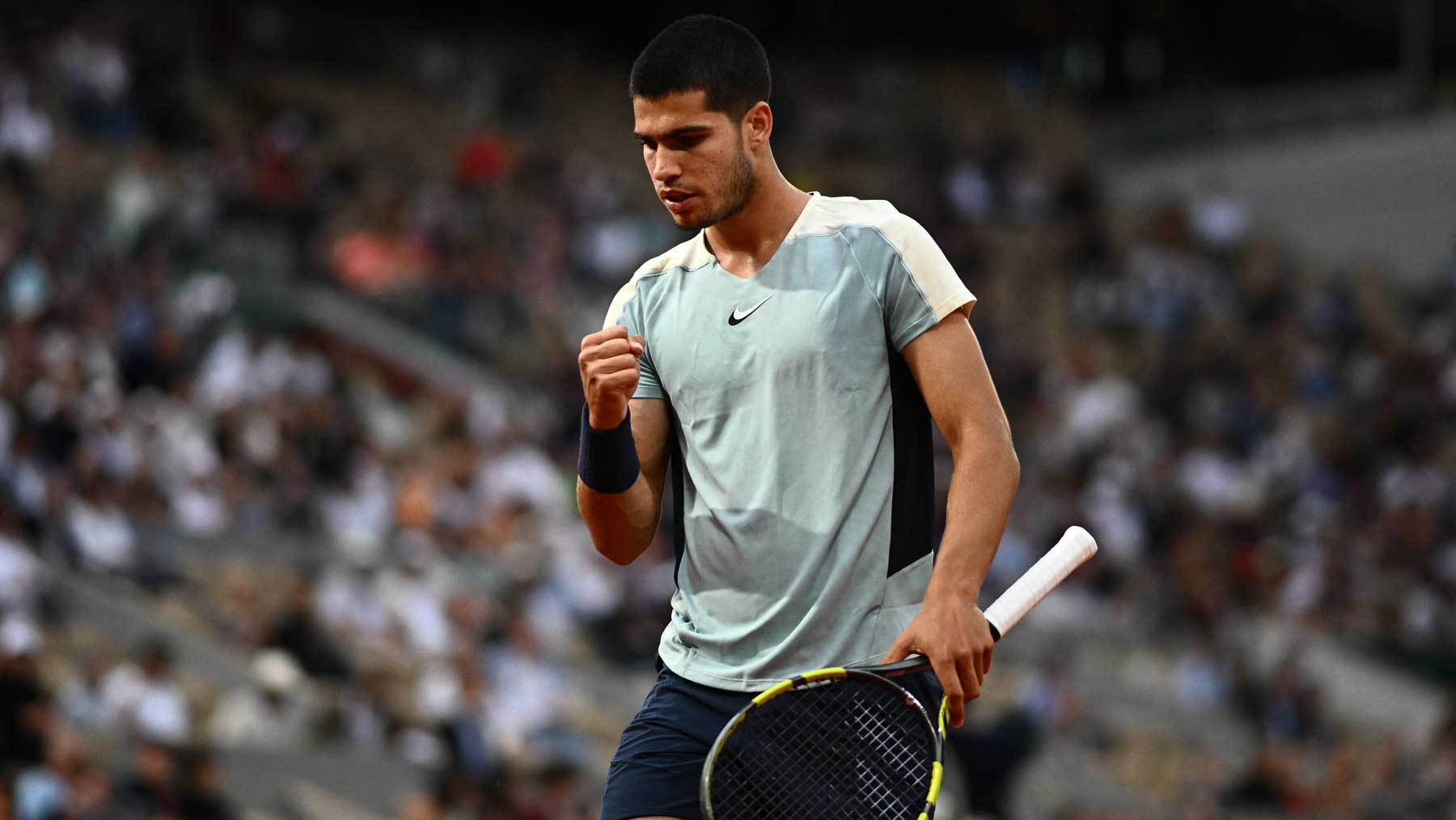 Carlos Alcaraz, en su debut en Roland Garros (AFP)