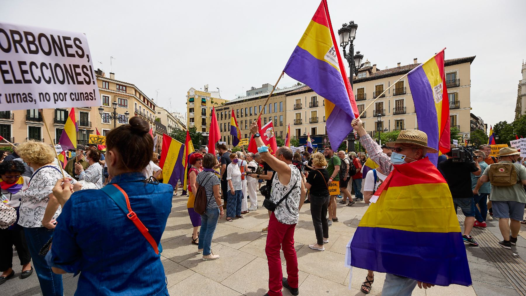 Manifestación contra el Rey Juan Carlos I en Madrid.
