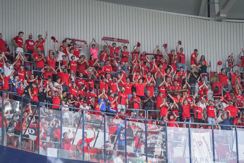 Los aficionados del Mallorca, en El Sadar