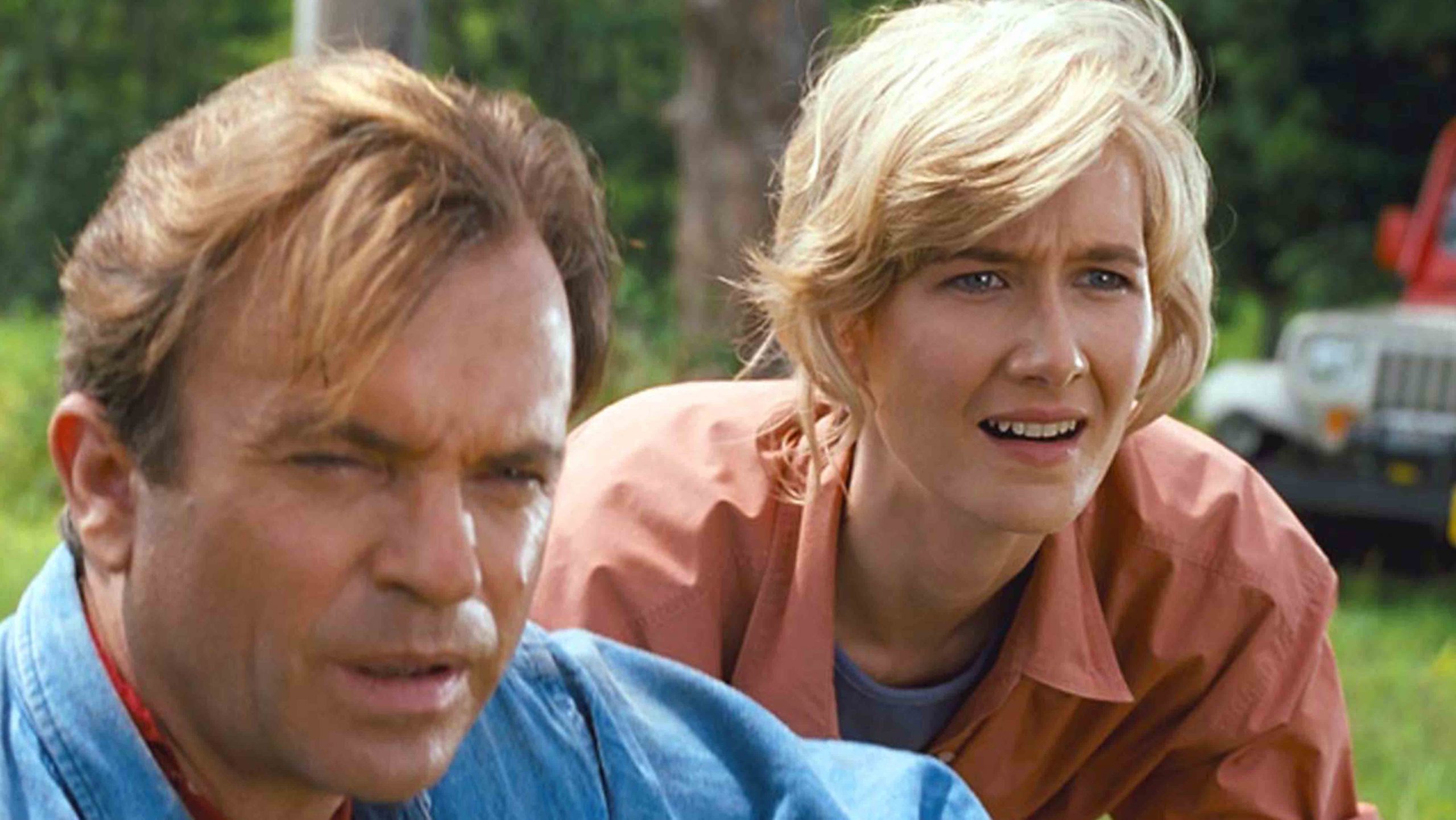Sam Neill y Laura Dern en ‘Jurassic Park’ (Universal Studios)