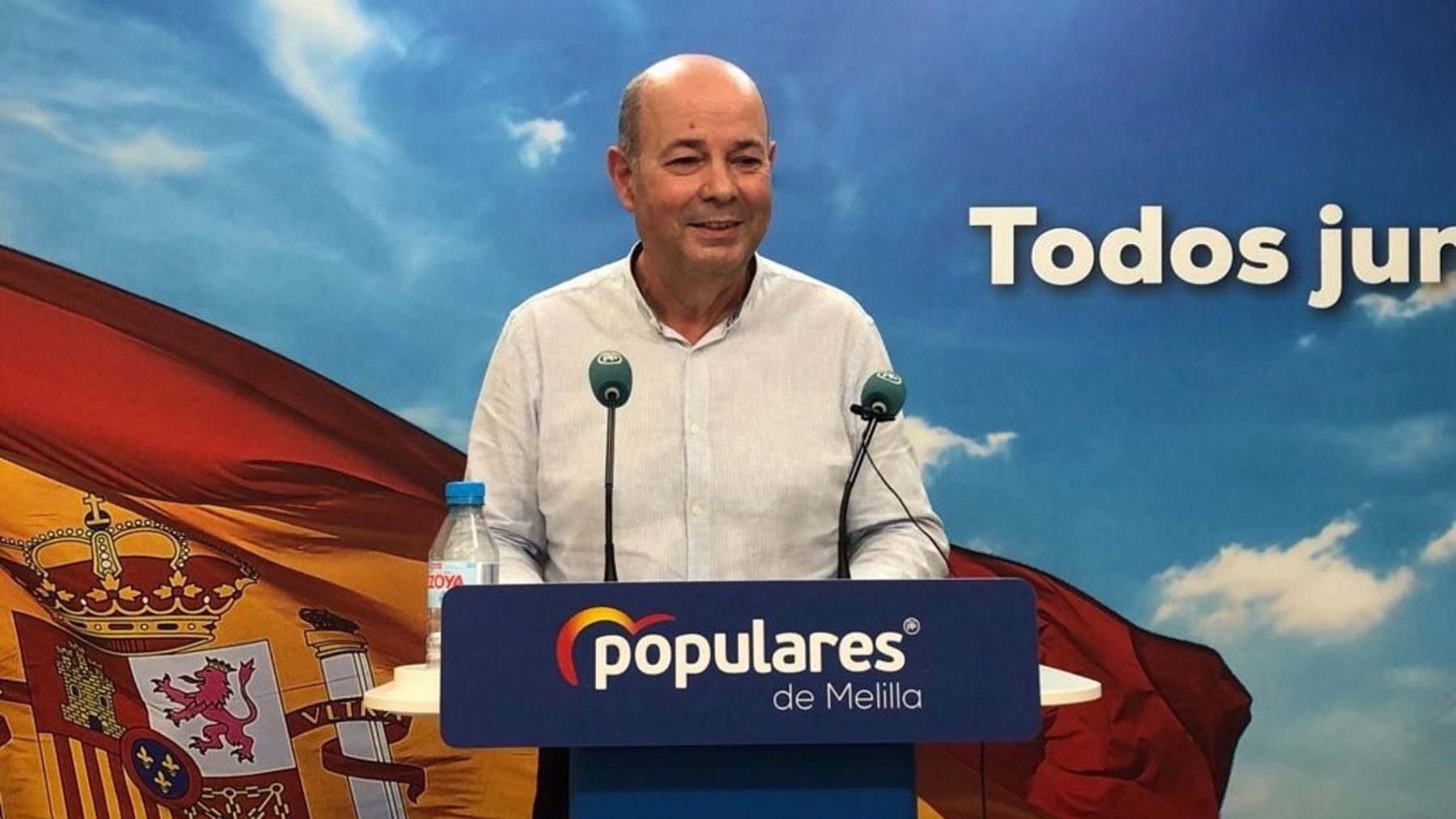 El diputado del PP de Melilla, Daniel Conesa, en rueda de prensa (PP).