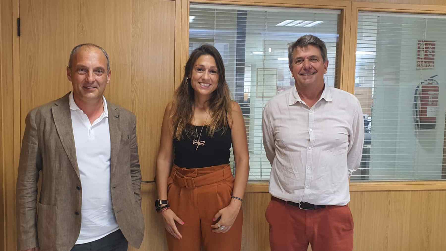 Hans Lenz, Cristina Ballester y Jorge Forteza, durante una reunión. ABINI