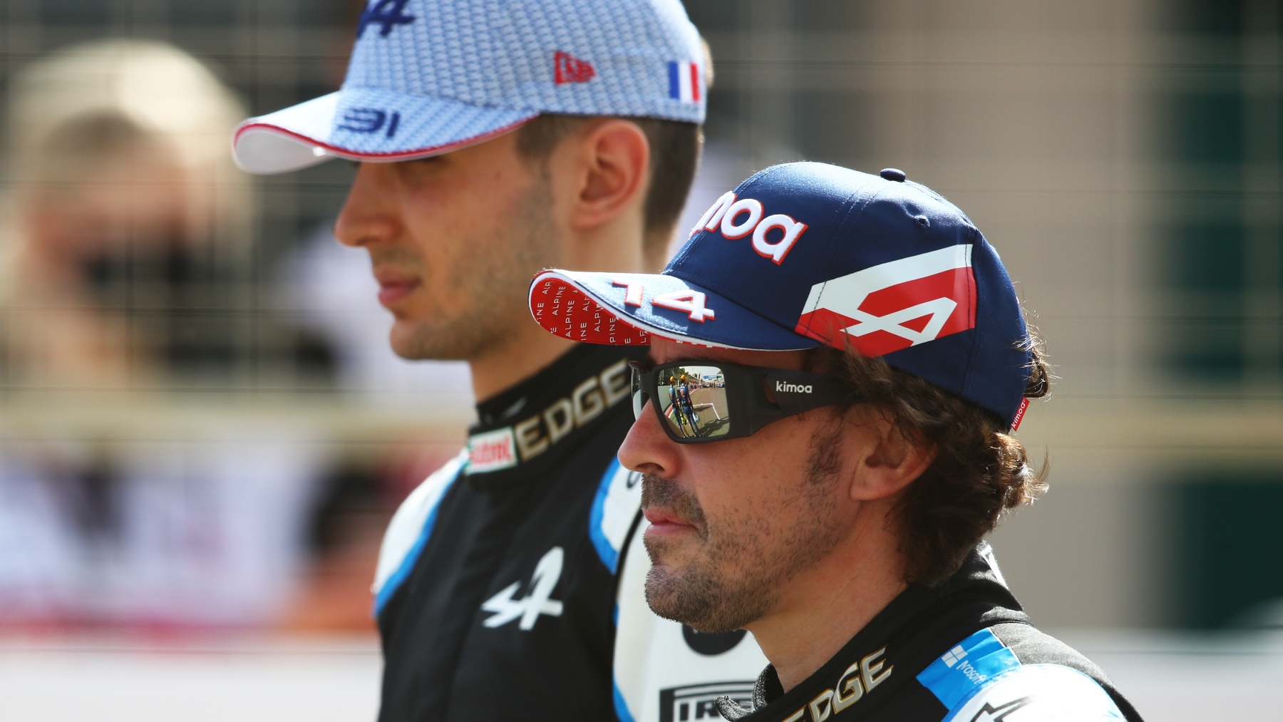 Fernando Alonso y Esteban Ocon. (Getty)