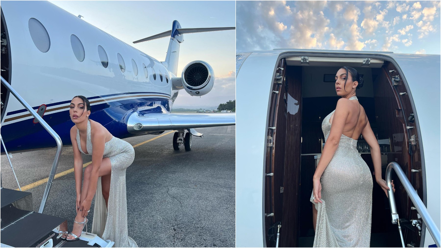 Georgina y el jet privado.