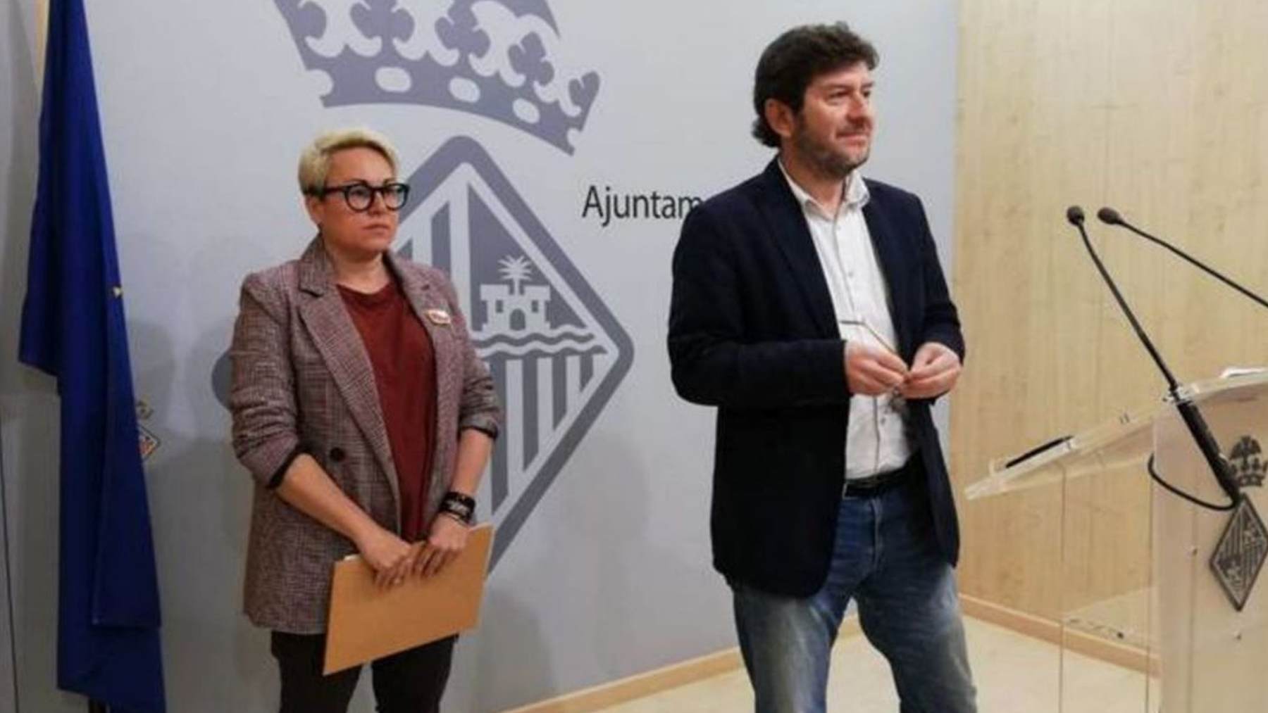 Los ediles de Podemos en el Ayuntamiento de Palma, Alberto Jarabo y Sonia Vivas.