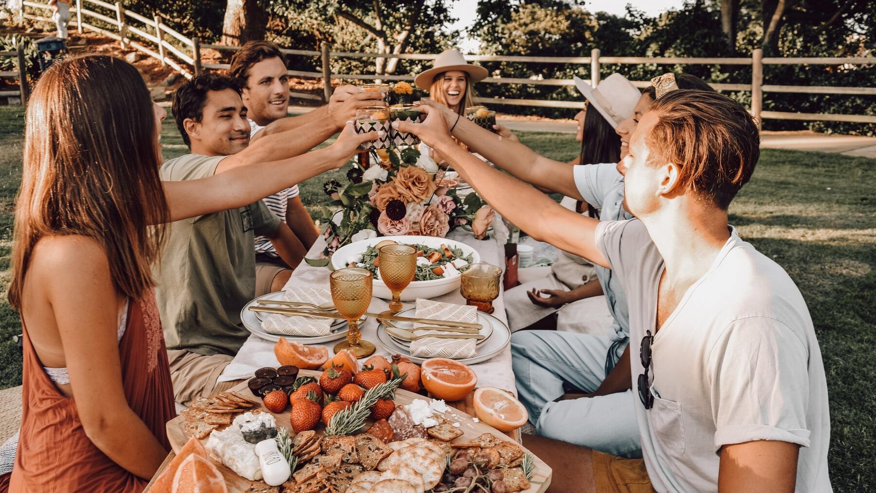 Comida con amigos