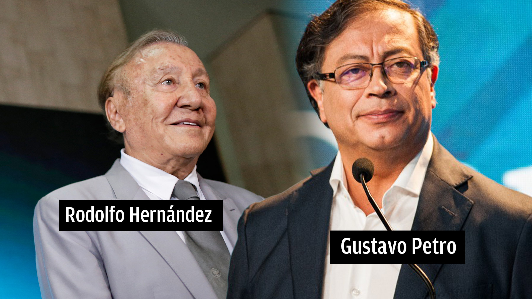 Los candidatos que han pasado a la segunda vuelta en Colombia.