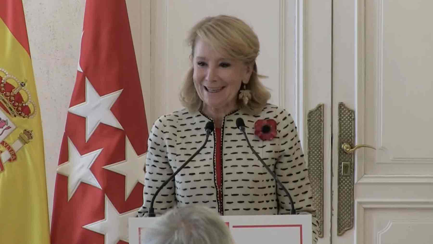 La ex presidenta de la Comunidad de Madrid Esperanza Aguirre.