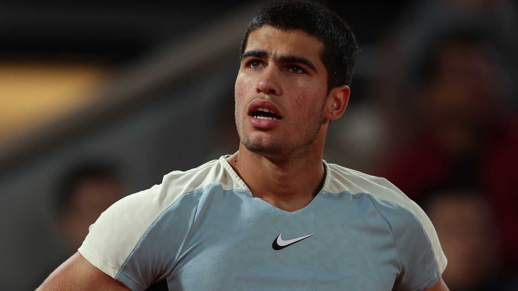 Carlos Alcaraz, durante uno de sus partidos en Roland Garros (AFP)
