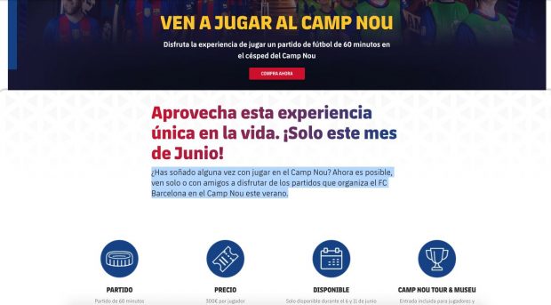 La última del Barcelona: alquila el Camp Nou para partidos ‘amateurs’ por 300 euros por jugador