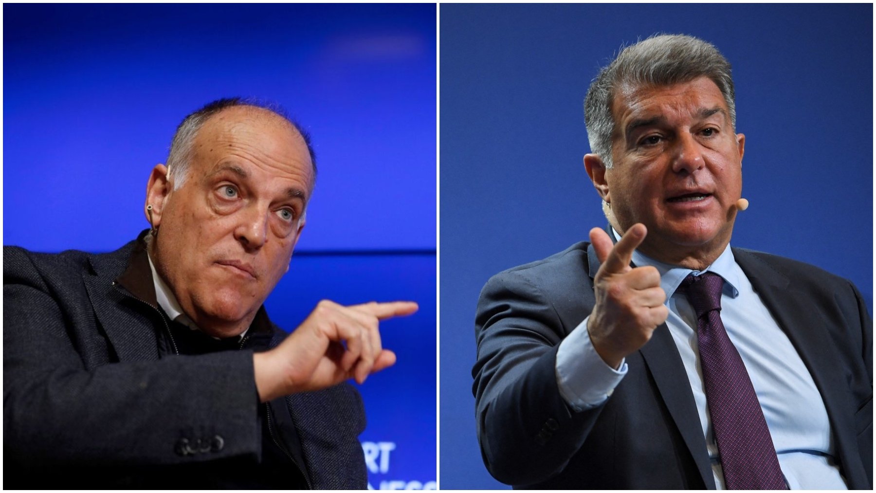 Javier Tebas y Joan Laporta.