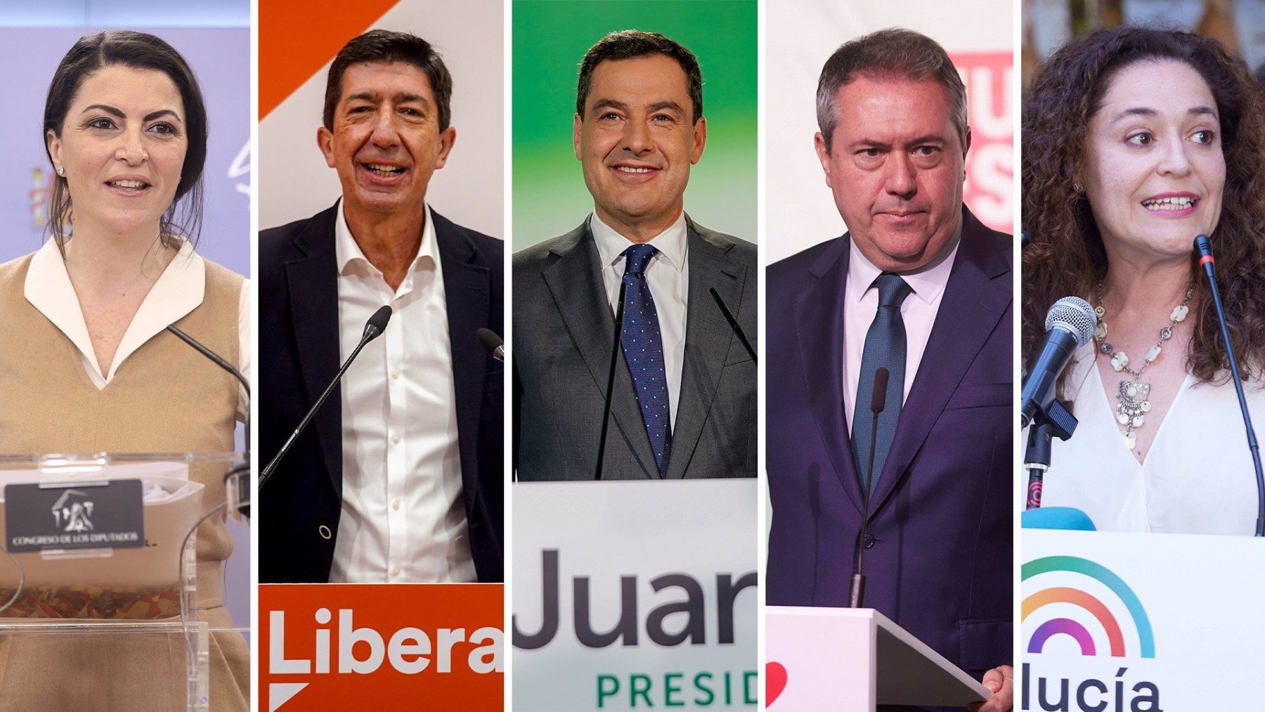Candidatos a la Presidencia de la Junta de Andalucía.