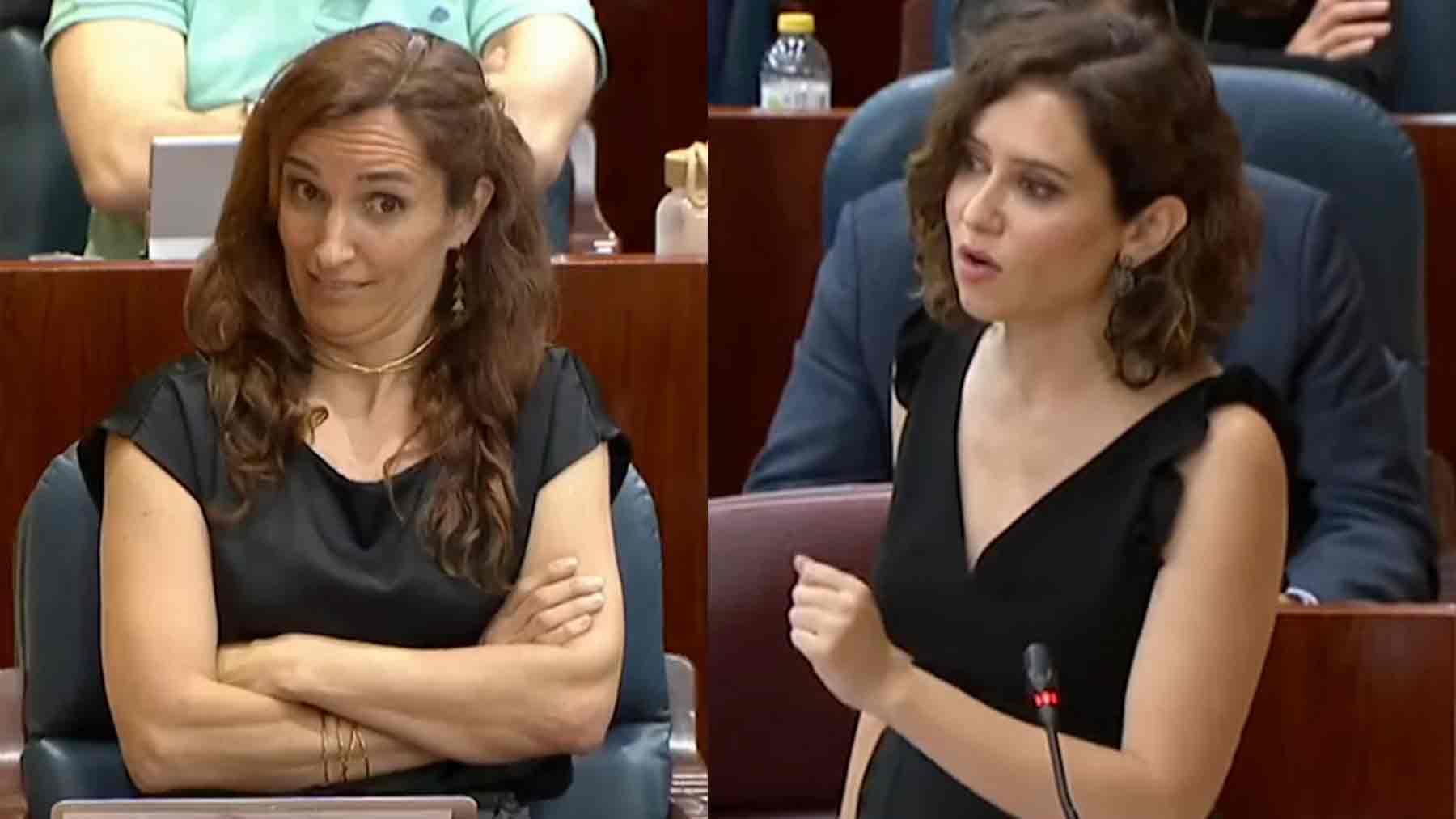 Mónica García e Isabel Díaz Ayuso.