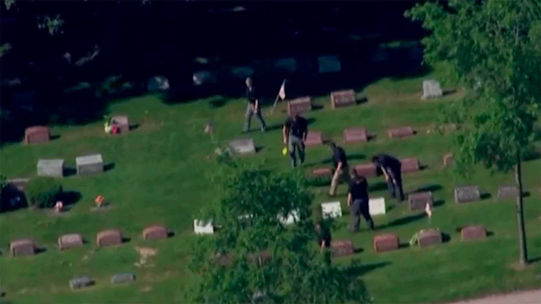 Cementerio de Wisconsin en el que se produjo un tiroteo.