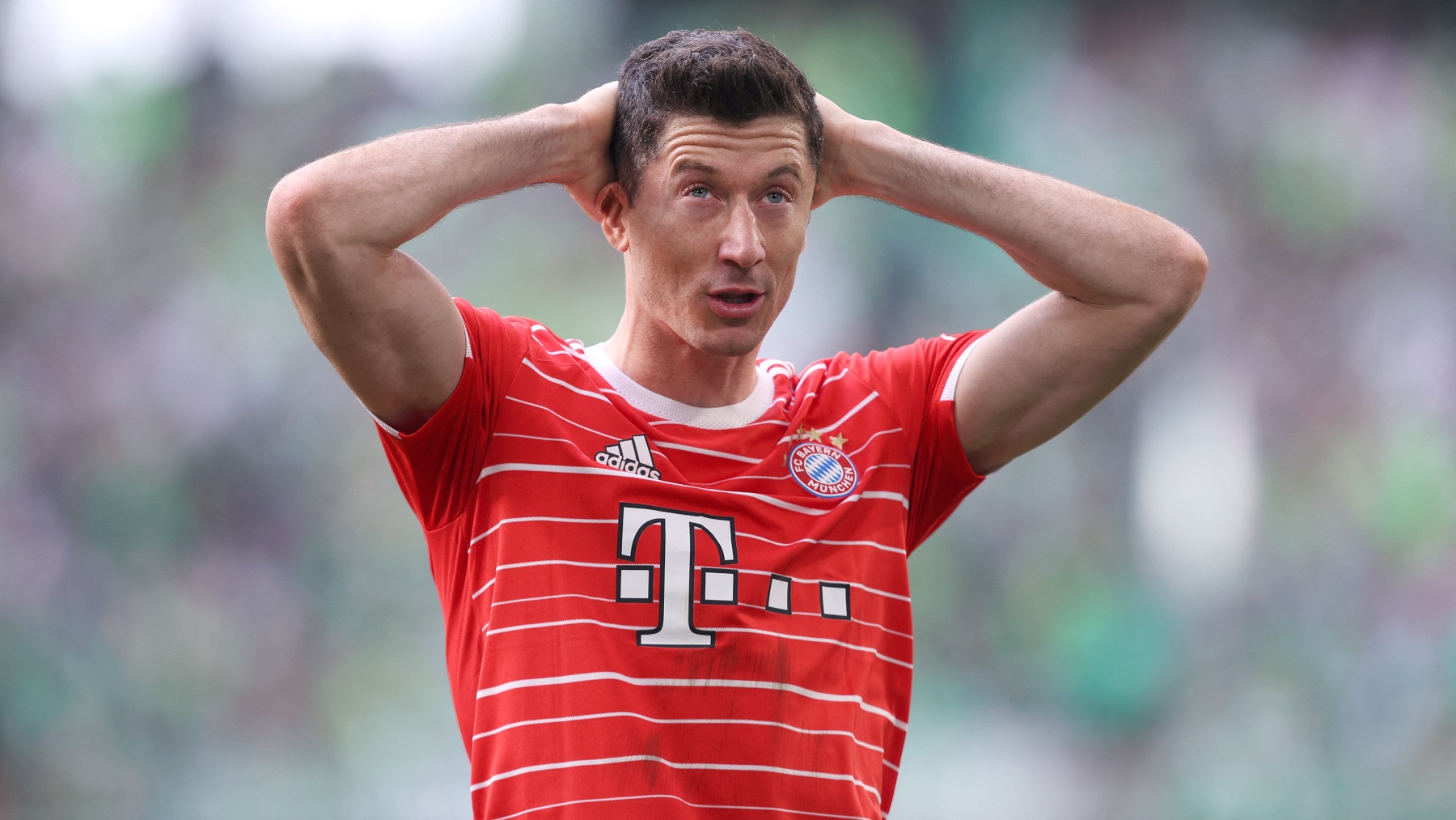 Robert Lewandowski en su último partido con el Bayern de Múnich. (AFP)
