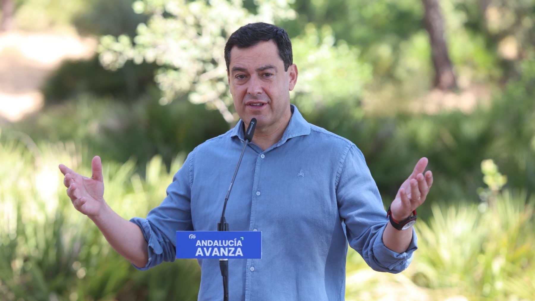 El candidato del PP-A a la reelección como presidente de la Junta, Juanma Moreno (JOAQUÍN CORCHERO / EUROPA PRESS).