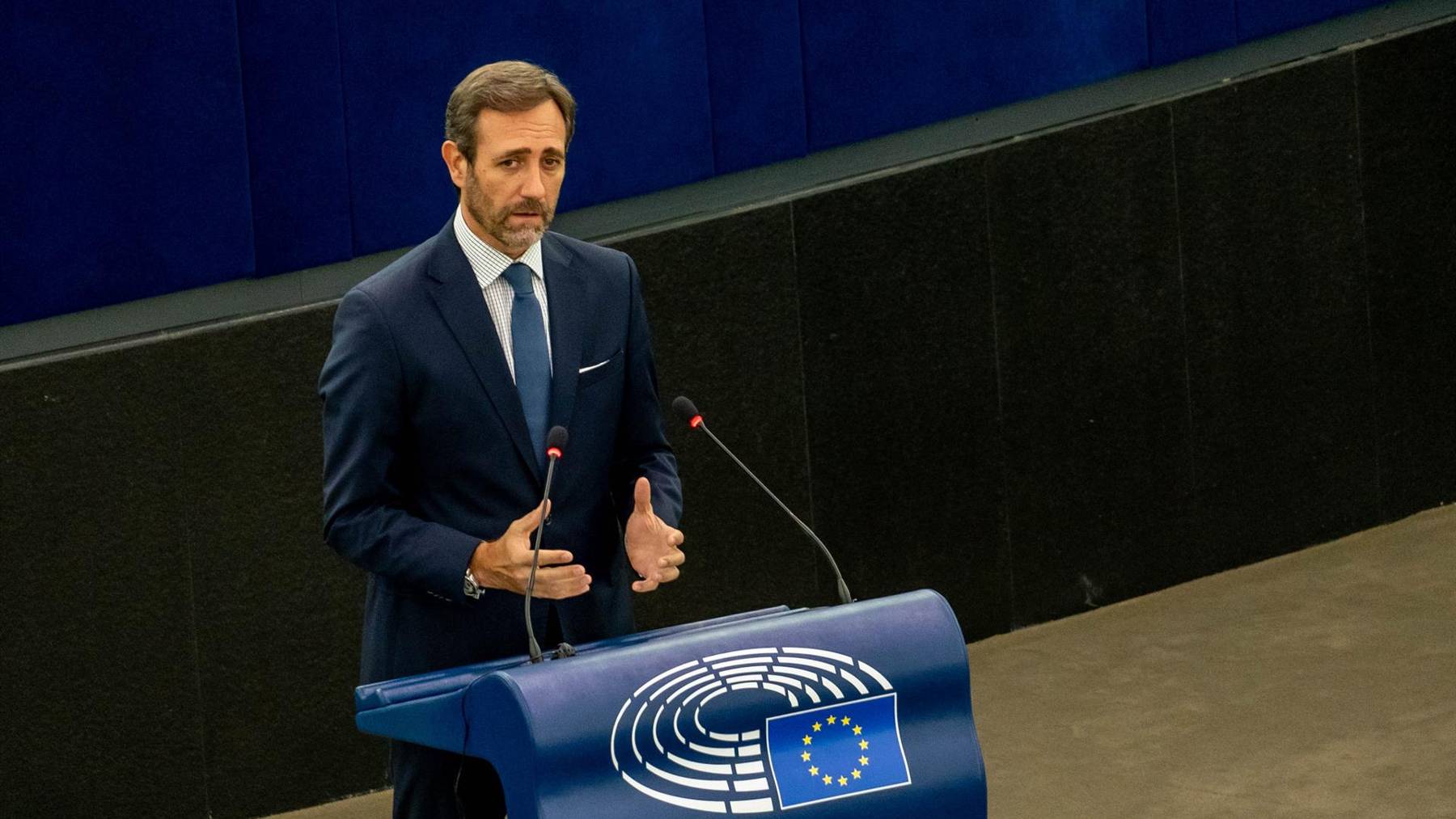 El eurodiputado de Ciudadanos José Ramón Bauzá durante una intervención.