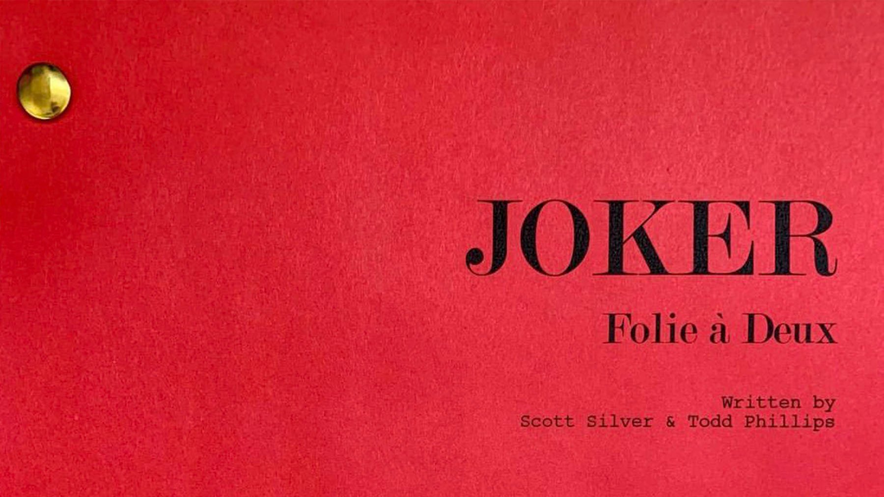 Portada del guion de Joker 2 (@toddphillips)