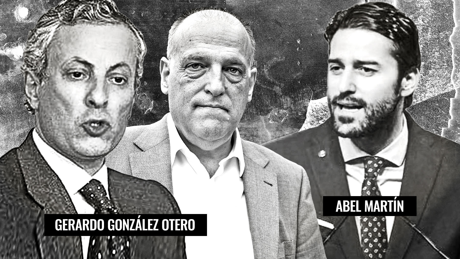 Javier Tebas, Gerardo González Otero y Abel Martín.