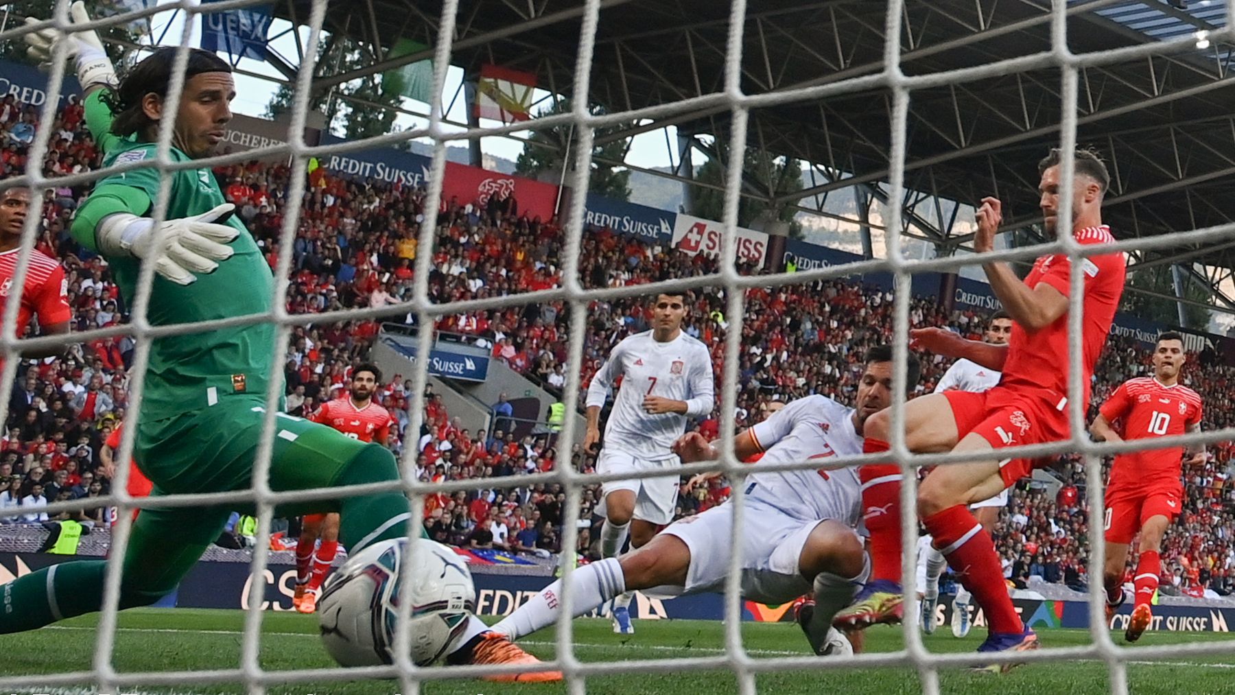 Pablo Sarabia marcó el gol de la victoria ante Suiza. (AFP)