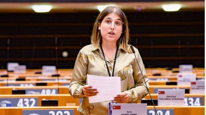 La socialista Alicia Homs en el Parlamento Europeo.