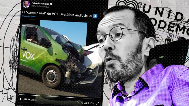 Echenique se mofa del accidente de la furgoneta de Vox