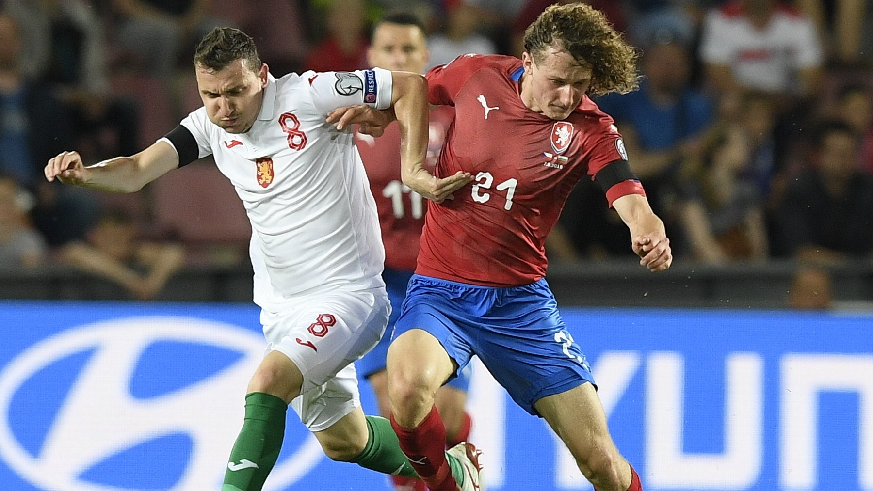 Todor Nedelev, durante un partido con Bulgaria frente a República Checa. (Foto: Europa Press)