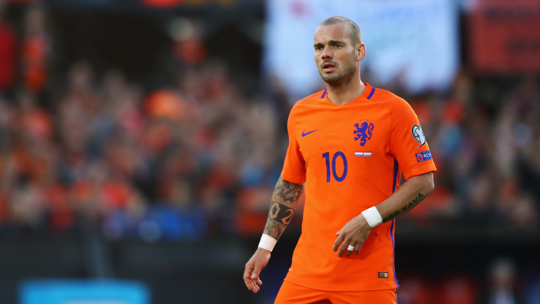 Wesley Sneijder, durante un partido con la selección holandesa. (Getty)