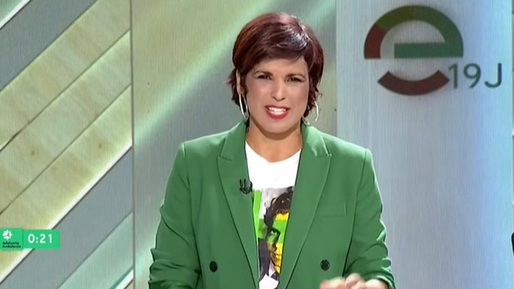 Teresa Rodríguez, candidata de Adelante Andalucía a la Presidencia de la Junta.