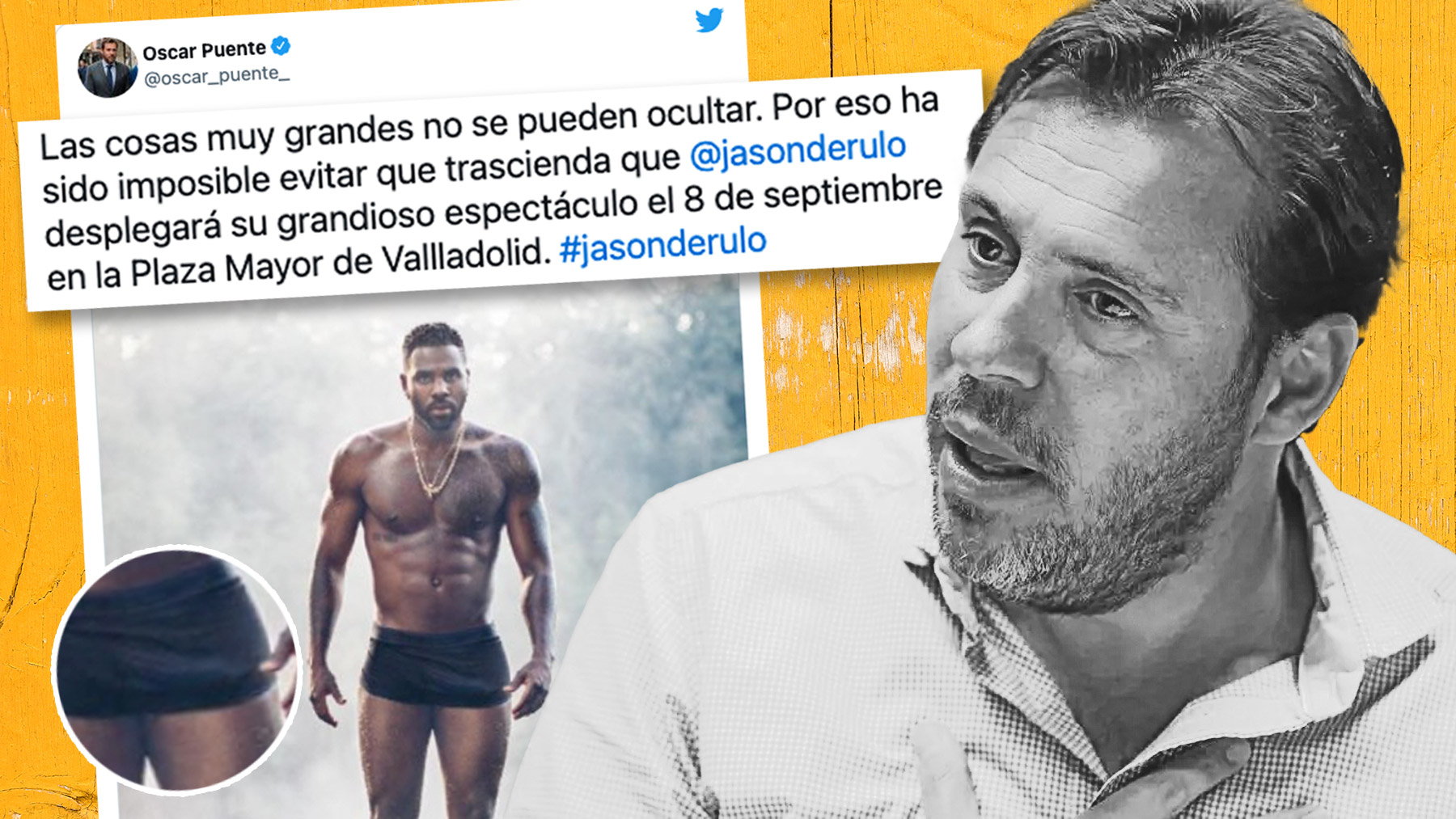 El socialista Óscar Puente saca a pasear su mal gusto elogiando los ‘atributos’ de Jason Derulo