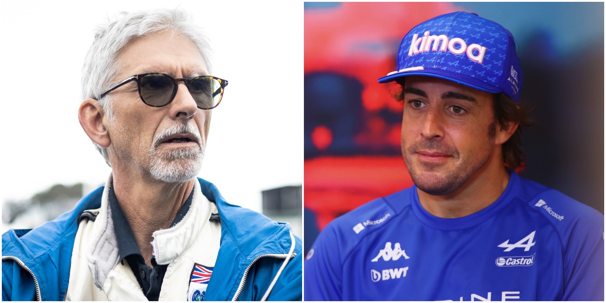 Damon Hill y Fernando Alonso. (Getty)