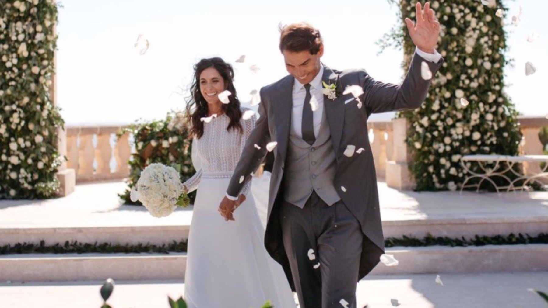Nadal y Mery Perelló, en su boda. (Instagram)