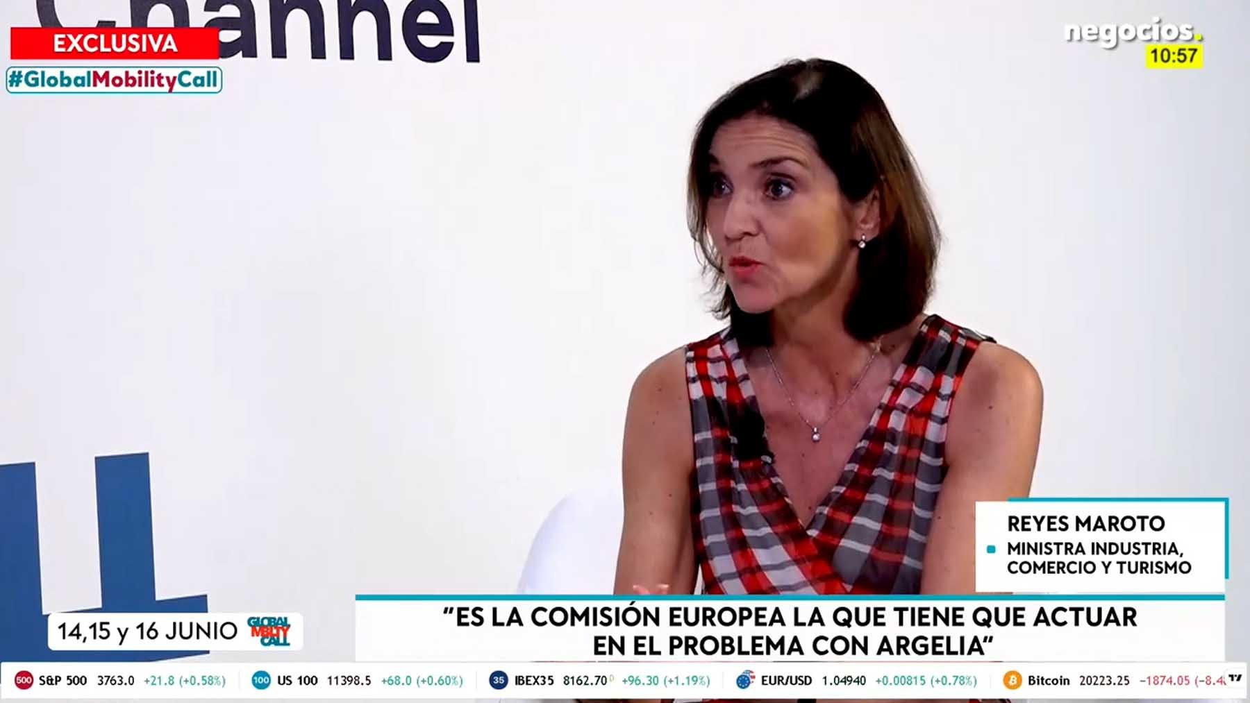 Reyes Maroto a Negocios TV: «Hay que ser sereno y no improvisar en el tema de Argelia»