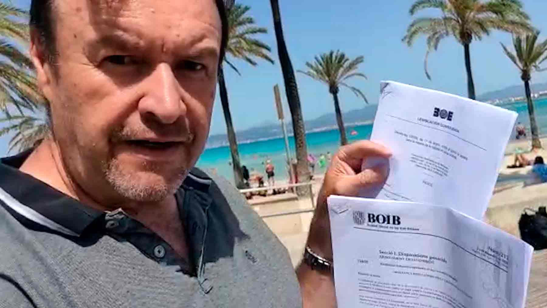 Uno de los vecinos hartos del turismo de borrachera en Playa de Palma.