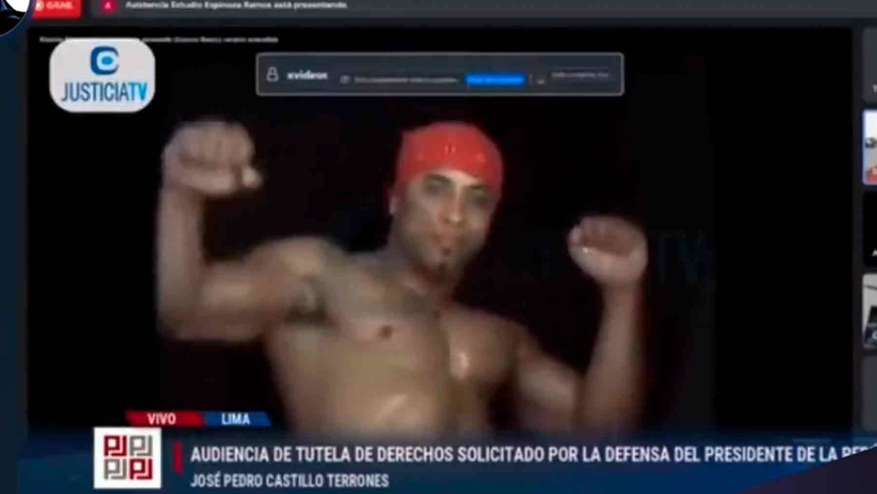 Un stripper irrumpe en la videollamada del juicio contra Pedro Castillo, presidente de Perú