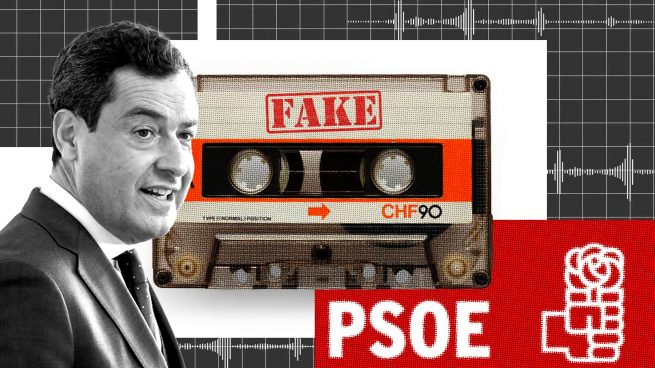 Guerra sucia del PSOE: difunde el bulo de una grabación falsa de Moreno a sabiendas de que es fake.