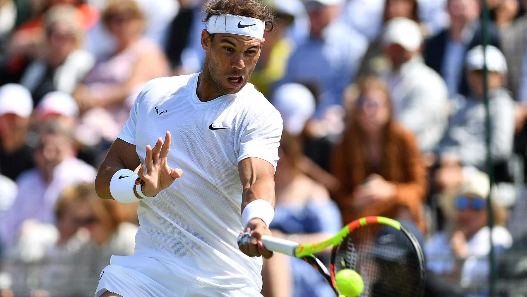 Nadal, en su última participación en el torneo de Hurlingham, en 2019 (AFP)