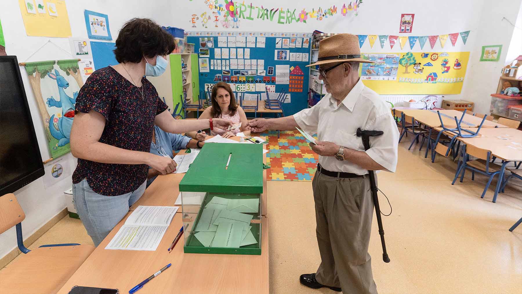 Un colegio electoral en Ronda (Málaga).