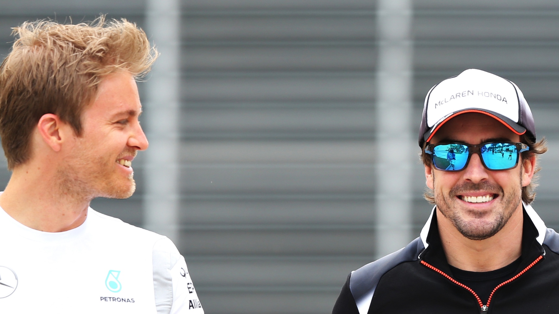 Nico Rosberg y Fernando Alonso. (Getty)