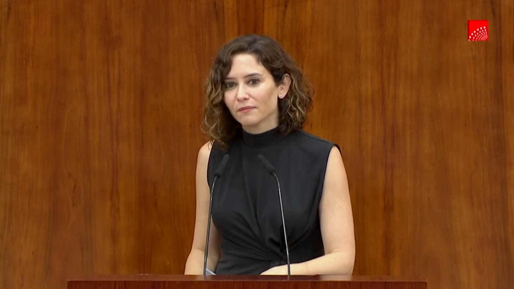 Isabel Díaz Ayuso en la Asamblea de Madrid.