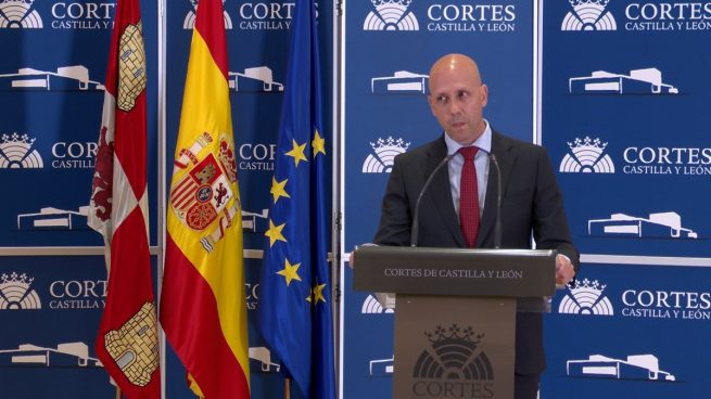 El portavoz de Vox en Castilla y León, Carlos Menéndez.