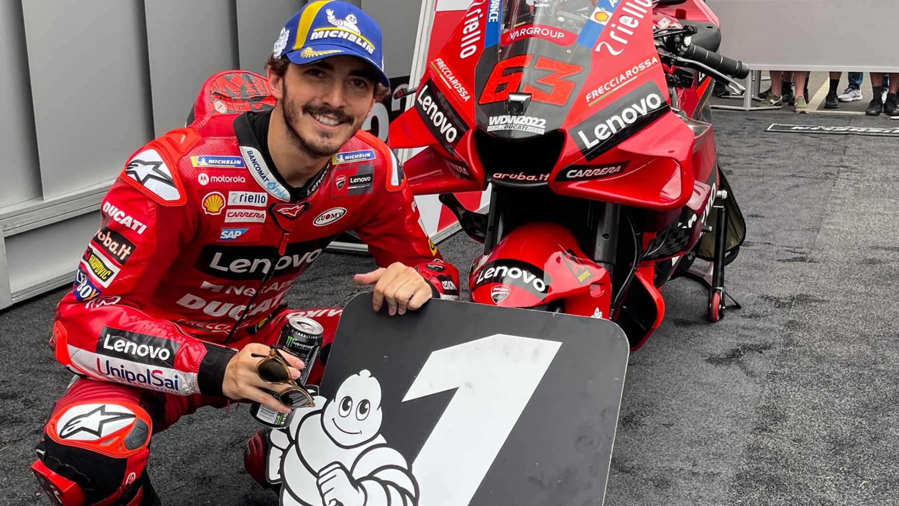 Pecco Bagnaia saldrá desde la pole en el GP de Países Bajos de MotoGP. (Foto: Ducati)