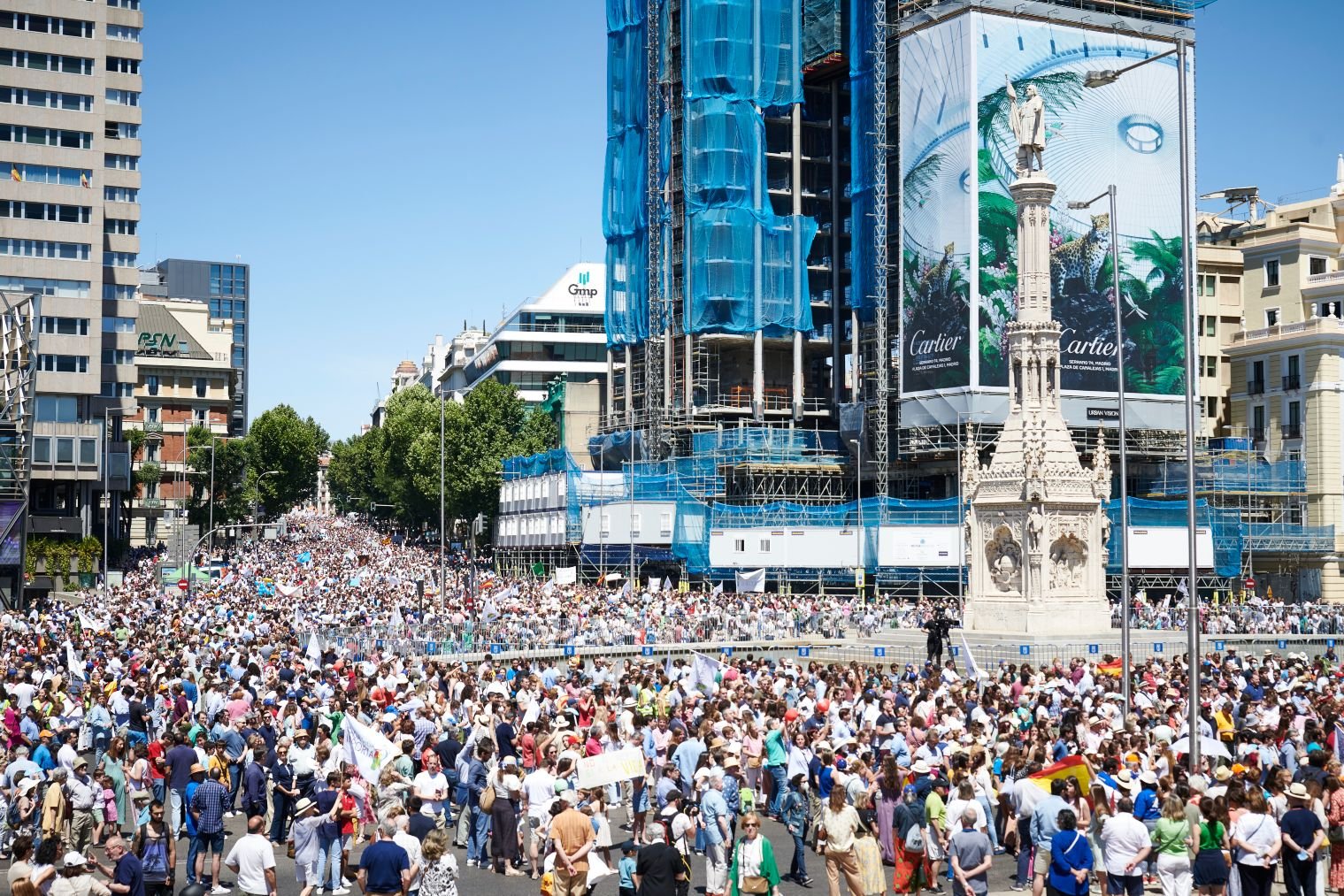 Manifestación contra la ley del aborto, este domingo en Madrid.