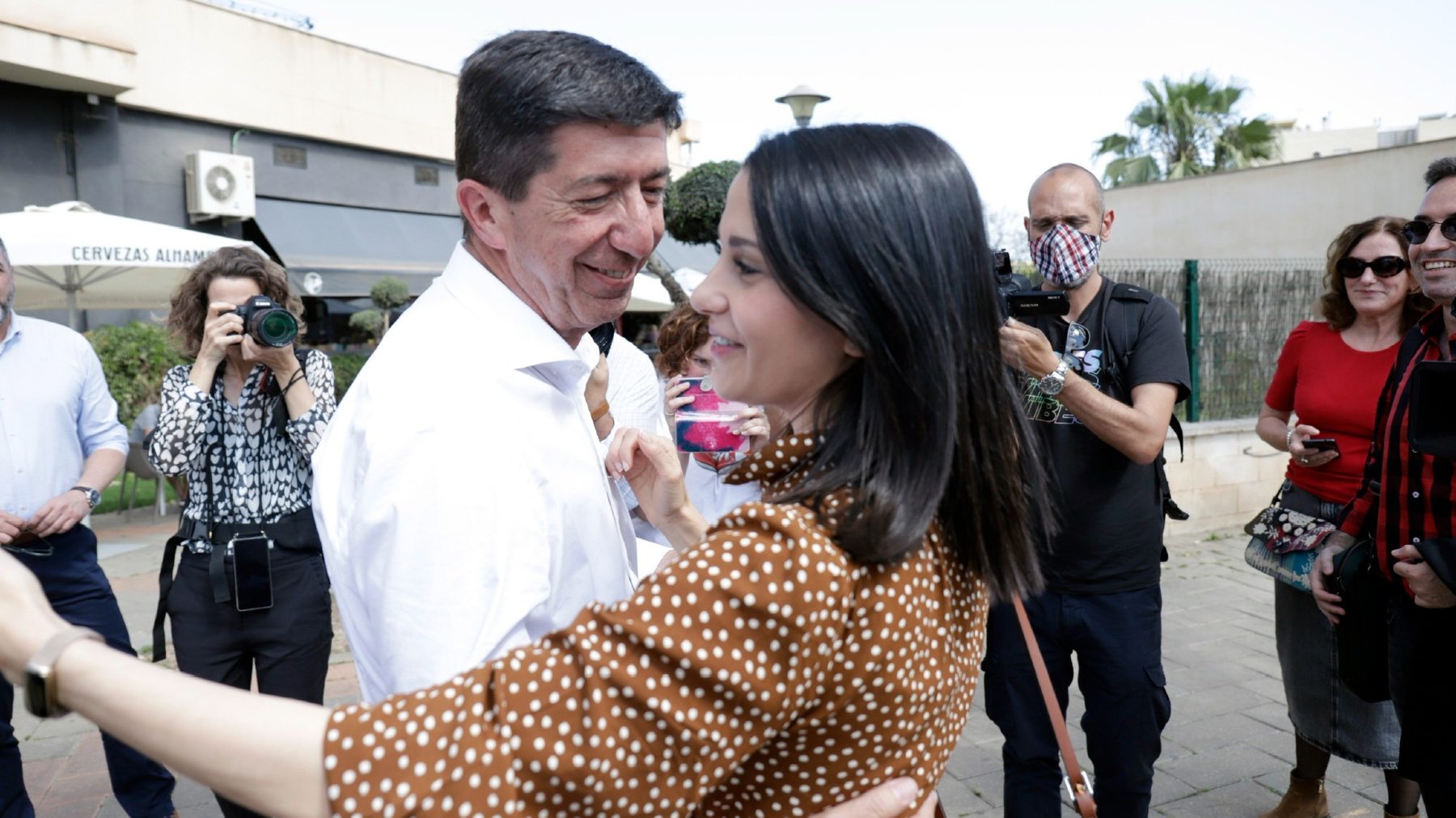 Juan Marín e Inés Arrimadas, en Málaga (ÁLEX ZEA / EUROPA PRESS).