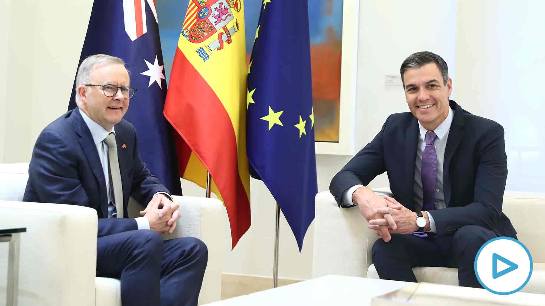 Pedro Sánchez y el ministro de Australia, Anthony Albanese