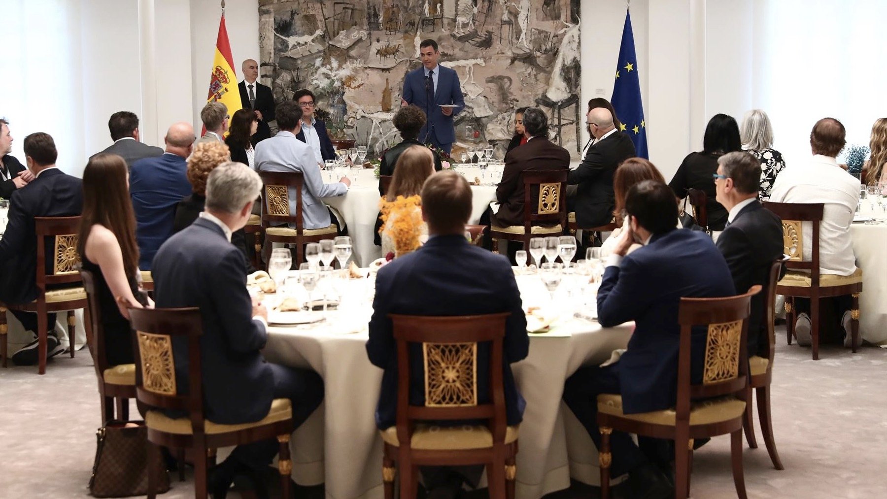 Almuerzo de Pedro Sánchez con empresas del sector audiovisual.