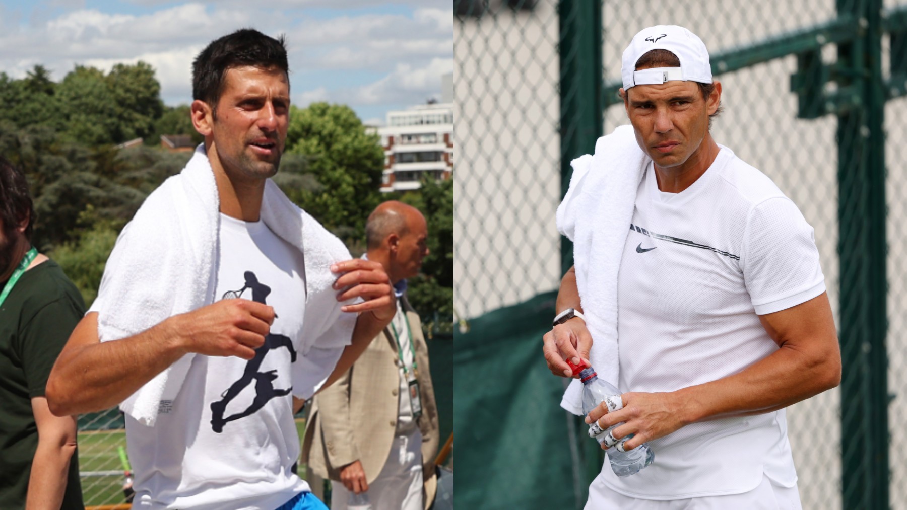 Novak Djokovic y Rafa Nadal. (Getty)